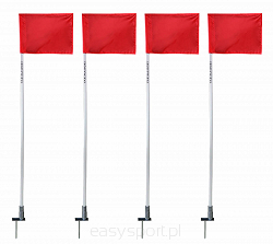 Flagi narożnikowe uchylne, wbijane na sprężynach 4 szt.